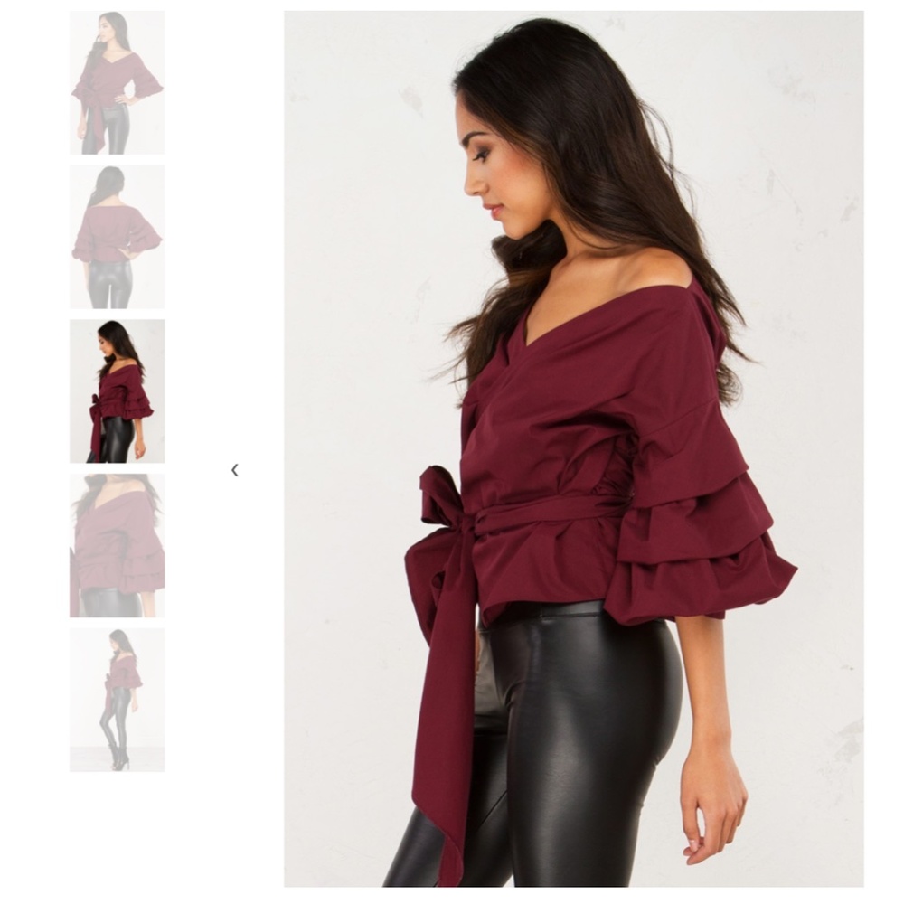 NWOT 24 HR SALE 😍AKIRA Crop top wrap - Picture 2 of 7